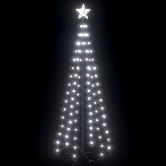Albero di Natale a Cono con 100 LED Bianco Freddo 70x180 cm 328698