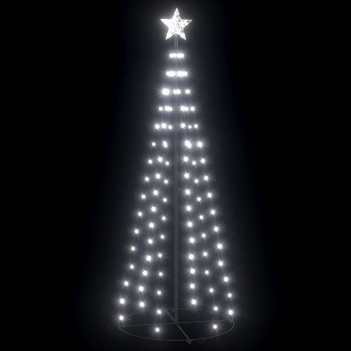Albero di Natale a Cono con 100 LED Bianco Freddo 70x180 cm 328698