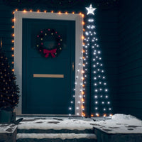 Albero di Natale a Cono con 100 LED Bianco Freddo 70x180 cm 328698