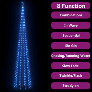 Albero di Natale a Cono-Luci decorative natalizie con 752 LED Blu 160x500 cm