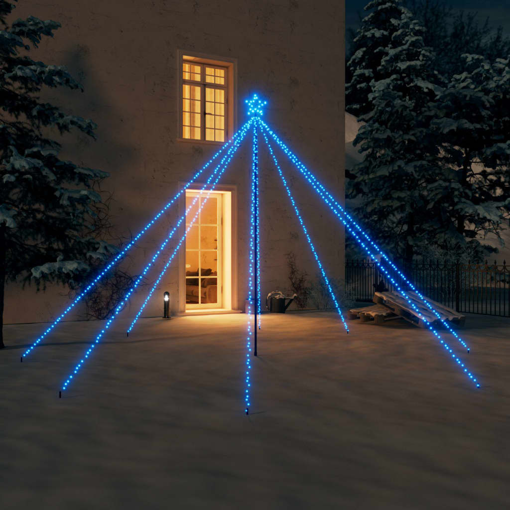 Luci per Albero di Natale Interni Esterni 576 LED Blu 3,6 m 328742