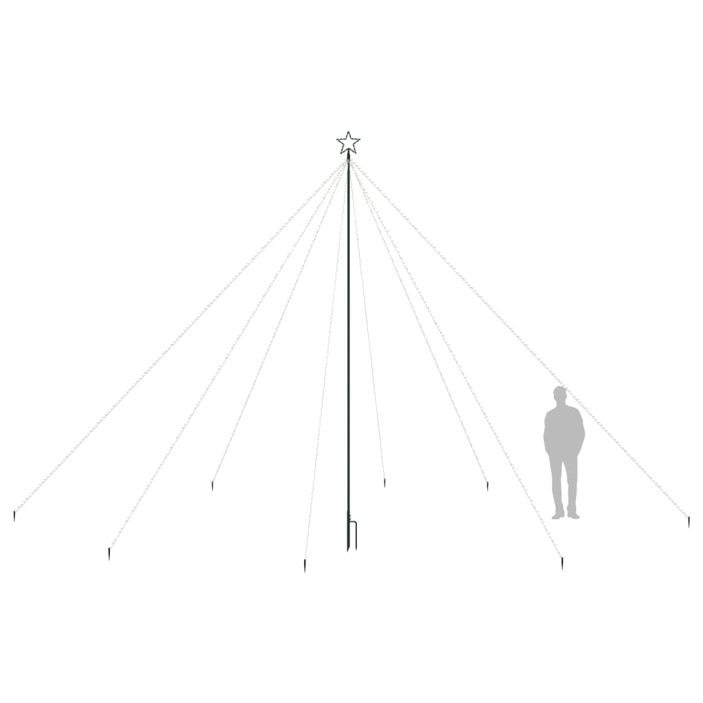 Luci Albero di Natale Interni Esterni 800 LED Bianco Freddo 5 m 328750