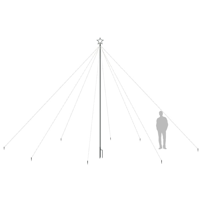 Luci Albero di Natale Interni Esterni 800 LED Bianco Freddo 5 m 328750