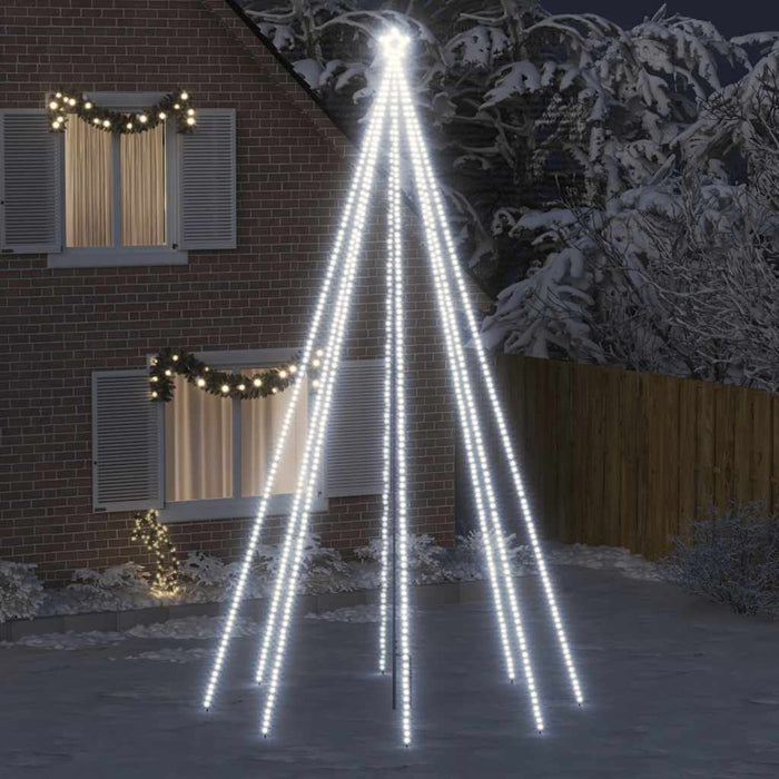 Luci Albero di Natale Interni Esterni 800 LED Bianco Freddo 5 m 328750