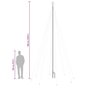 Luci per Albero di Natale Interni Esterni 800 LED Colorati 5 m 328756