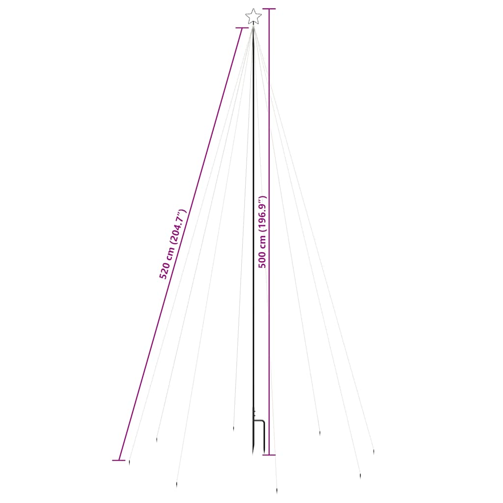 Luci per Albero di Natale Interni Esterni 800 LED Colorati 5 m 328756