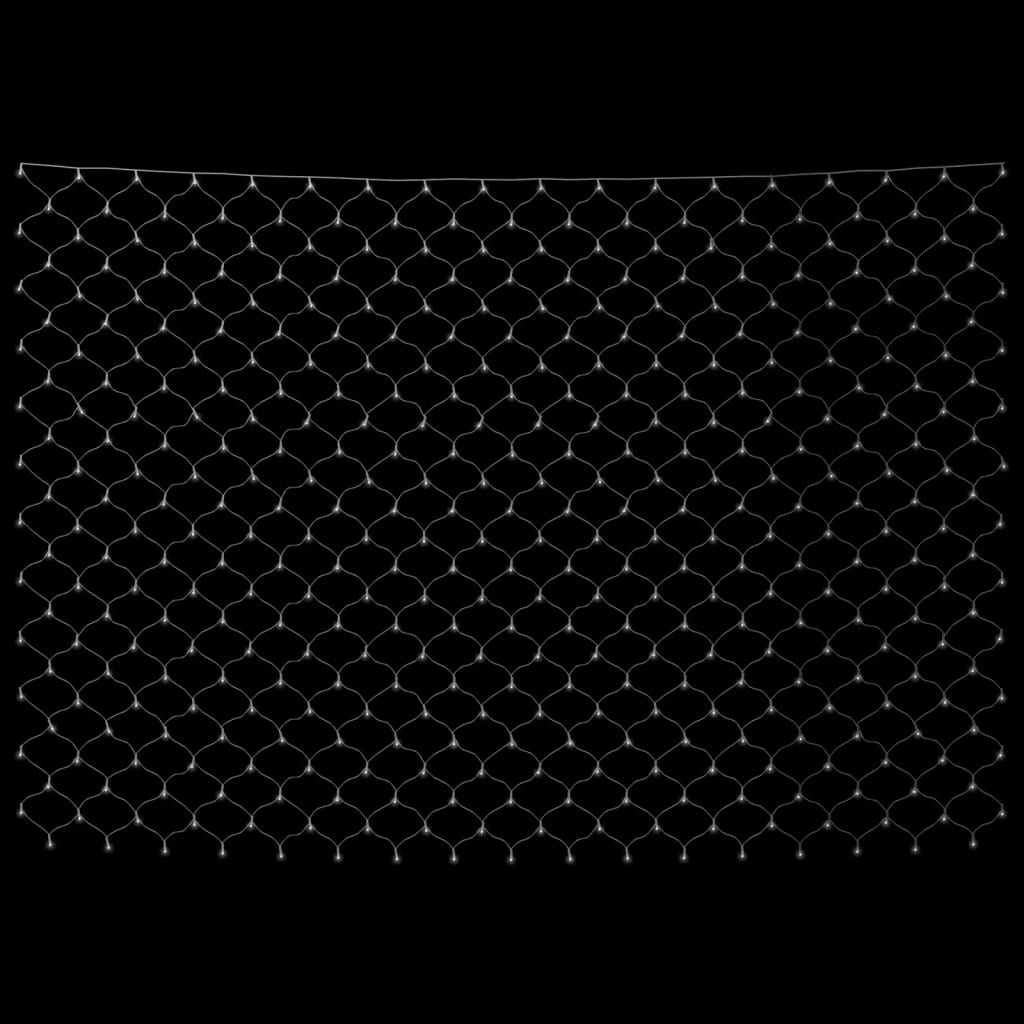 Luci di Natale Rete Bianco Freddo 3x2m 204 LED Interni Esterni 328772