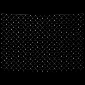 Luci di Natale Rete Bianco Freddo 3x2m 204 LED Interni Esterni 328772