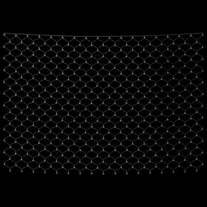 Luci di Natale Rete Bianco Freddo 3x2m 204 LED Interni Esterni 328772
