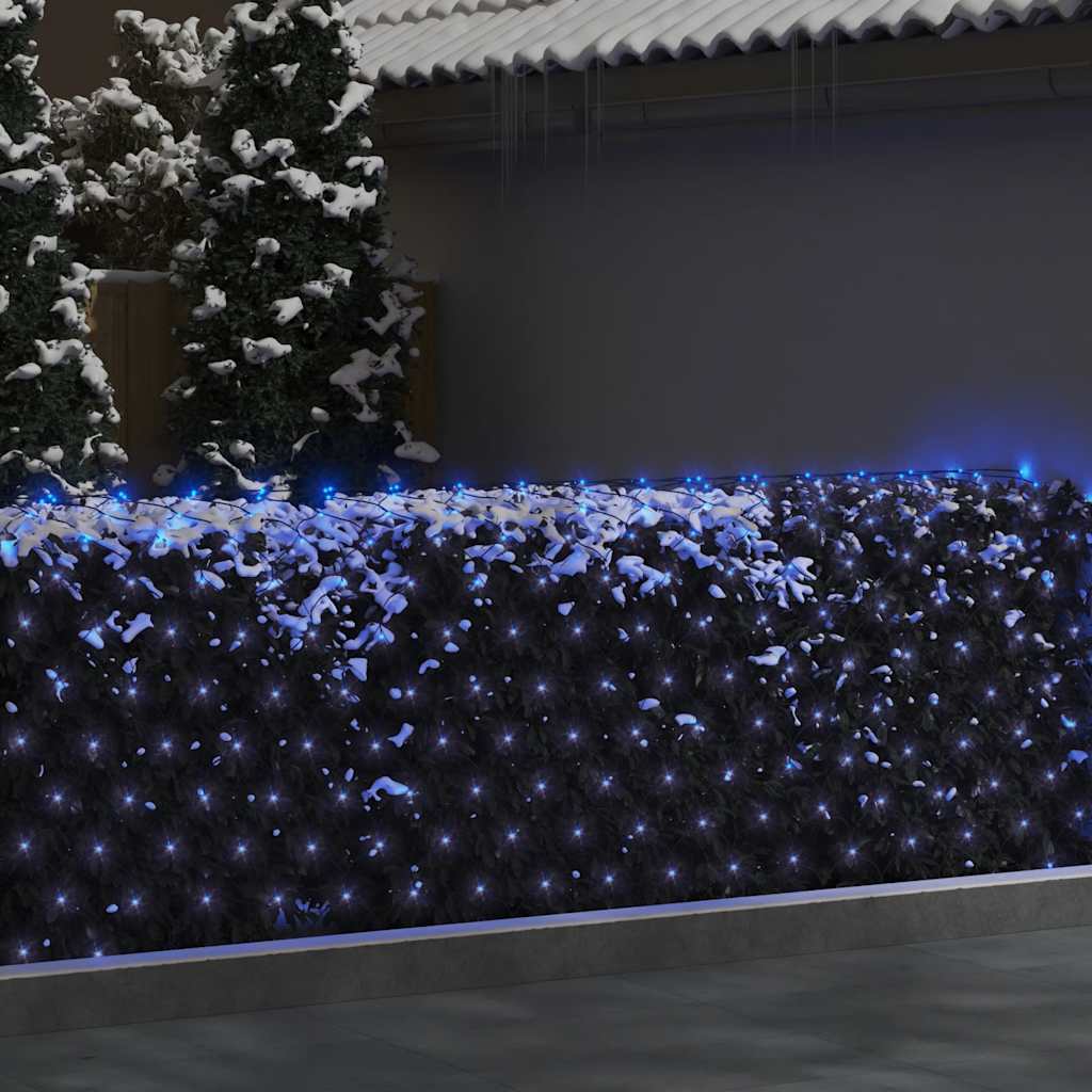 Luci di Natale a Rete Blu 3x3m 306 LED-Luci decorative natalizie Interni Esterni