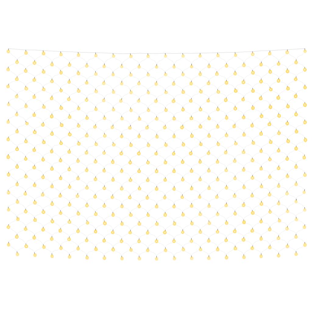Luci di Natale Rete Bianco Caldo 4x4m 544 LED Interni Esterni 328782
