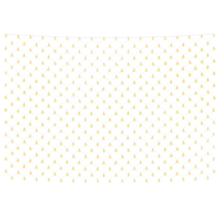 Luci di Natale Rete Bianco Caldo 4x4m 544 LED Interni Esterni 328782