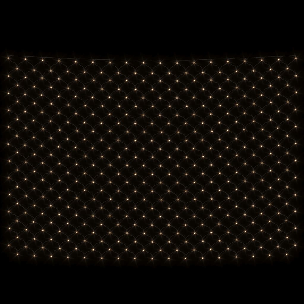Luci di Natale Rete Bianco Caldo 4x4m 544 LED Interni Esterni 328782