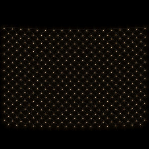 Luci di Natale Rete Bianco Caldo 4x4m 544 LED Interni Esterni 328782