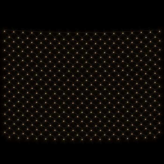 Luci di Natale Rete Bianco Caldo 4x4m 544 LED Interni Esterni 328782