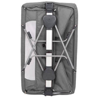 Lettino per Bambini con Materasso Grigio Scuro Tessuto di Lino 10290