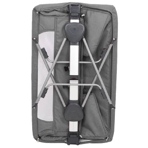 Lettino per Bambini con Materasso Grigio Scuro Tessuto di Lino 10290