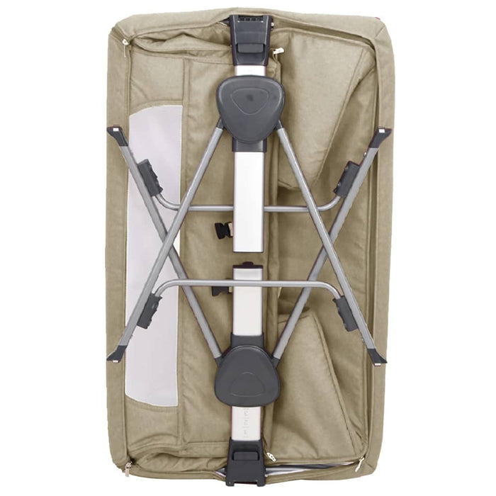 Lettino per Bambini con Materasso Tortora in Tessuto di Lino cod mxl 72370