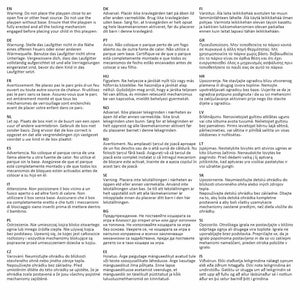 Box per Bambini con Materasso Grigio Chiaro Tessuto di Lino 10301