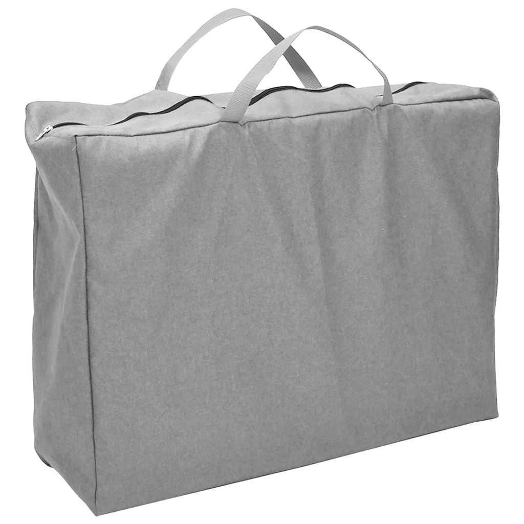 Box per Bambini con Materasso Grigio Chiaro Tessuto di Lino 10301