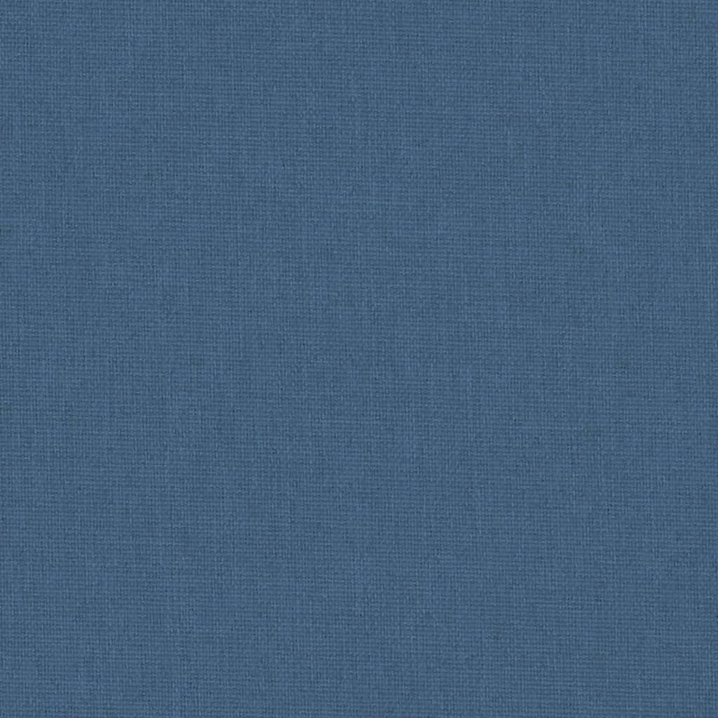 Box per Bambini con Materasso Blu Marino Tessuto di Lino 10304