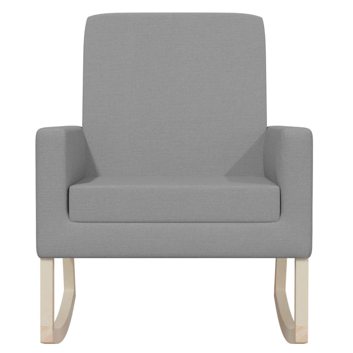 Sedia a Dondolo Grigio Chiaro in Tessuto 329415