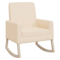 Sedia a Dondolo Crema in Tessuto 329424