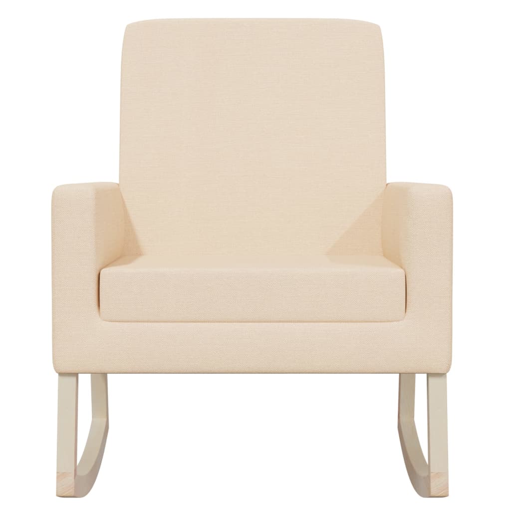 Sedia a Dondolo Crema in Tessuto 329424