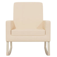 Sedia a Dondolo Crema in Tessuto 329424