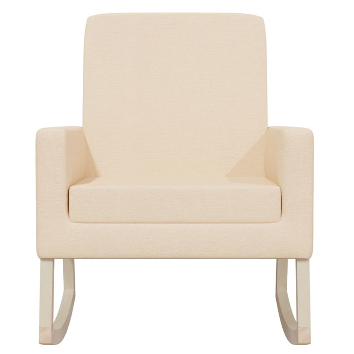 Sedia a Dondolo Crema in Tessuto 329424