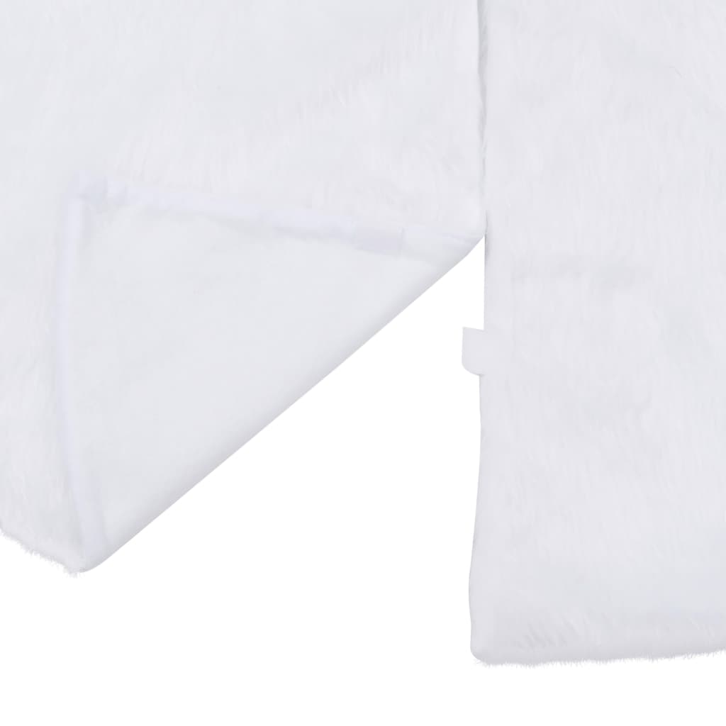 Gonna per albero di Natale bianca 90 cm in pelliccia sintetica 330269