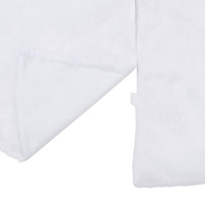 Gonna per albero di Natale bianca 90 cm in pelliccia sintetica 330269