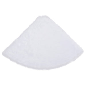 Gonna per albero di Natale bianca 90 cm in pelliccia sintetica 330269