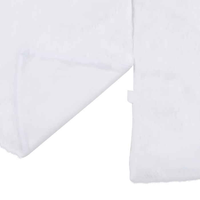 Gonna per albero di Natale bianca 122 cm in pelliccia sintetica 330270