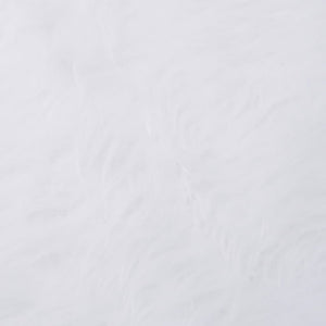 Gonna per albero di Natale bianca 122 cm in pelliccia sintetica 330270
