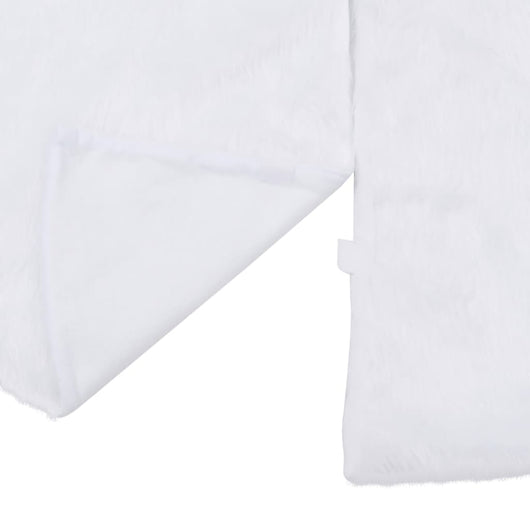 Gonna per albero di Natale-Decorazioni natalizie bianca 150 cm in pelliccia sintetica