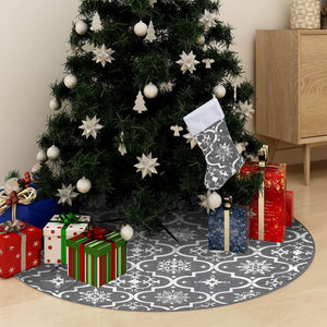 Gonna Albero Natale Raffinata con Calza Grigia in Tessuto 150cm cod mxl 58572