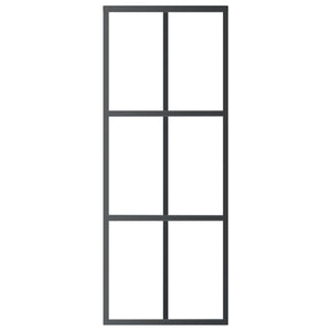 Porta Scorrevole in Vetro ESG e Alluminio 76x205 cm Neracod mxl 121207