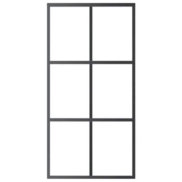 Porta Scorrevole in Vetro ESG e Alluminio 102x205 cm Neracod mxl 121068