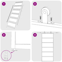 Porta Scorrevole in Vetro ESG e Alluminio 90x205 cm Nera 151015