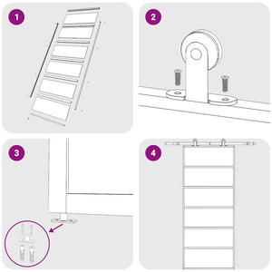 Porta Scorrevole in Vetro ESG e Alluminio 90x205 cm Nera 151015
