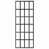 Porta Scorrevole in Vetro ESG e Alluminio 76x205 cm Nera 151020