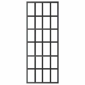 Porta Scorrevole in Vetro ESG e Alluminio 76x205 cm Nera 151020