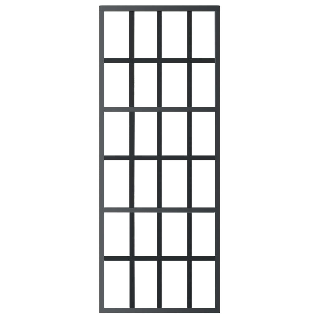 Porta Scorrevole in Vetro ESG e Alluminio 76x205 cm Neracod mxl 79387