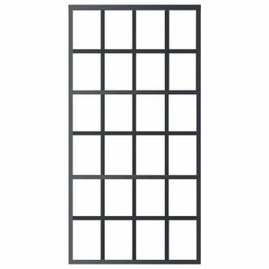 Porta Scorrevole in Vetro ESG e Alluminio 102x205 cm Nera 151022