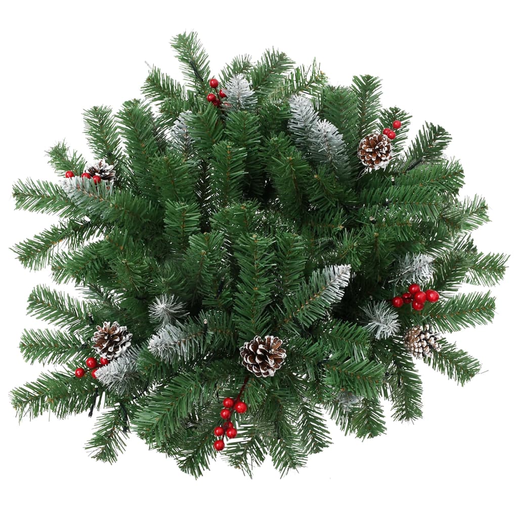 Albero di Natale Artificiale per Viali con LED Verde 40 cm PVC 332834