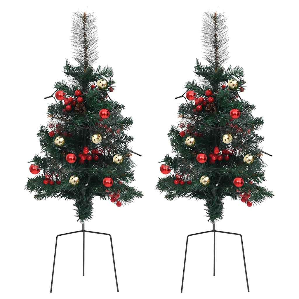 Alberi di Natale Artificiale per Viali 2 pz 76 cm in PVC 332835