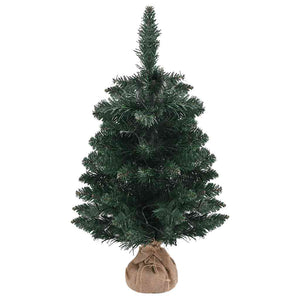 Albero di Natale Preilluminato con Palline Verde 60 cm 332848