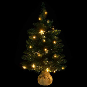 Albero di Natale Preilluminato con Palline Verde 60 cm 332848