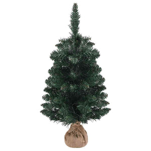 Albero di Natale Preilluminato con Supporto Verde 90 cm in PVC 332849
